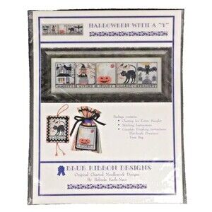 Blue Ribbon Designs Cross Stitch Pattern ~ Halloween With a "Y" - New & Sealed!